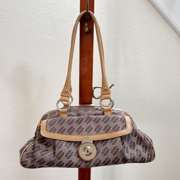 Y2K Vintage Early 2000’s Nine West Brown Shoulder Bag with Silver Knobs - Picture 1 of 8